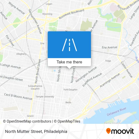North Mutter Street map