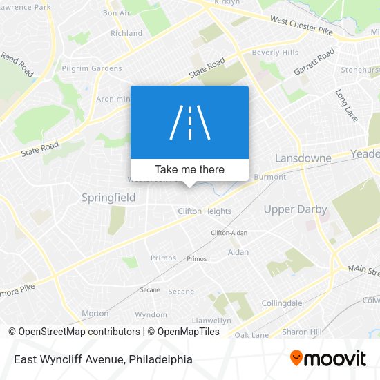 East Wyncliff Avenue map