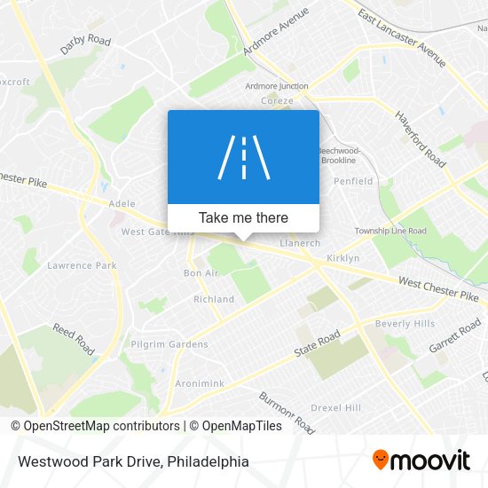 Mapa de Westwood Park Drive