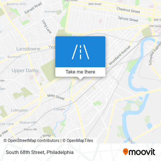 South 68th Street map