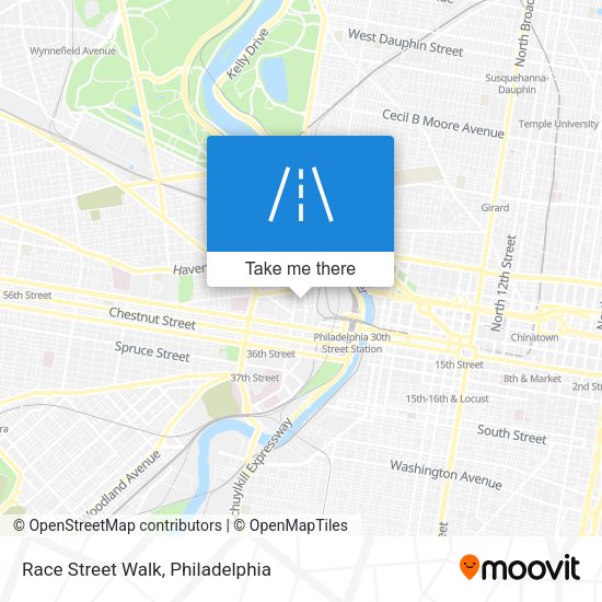Race Street Walk map