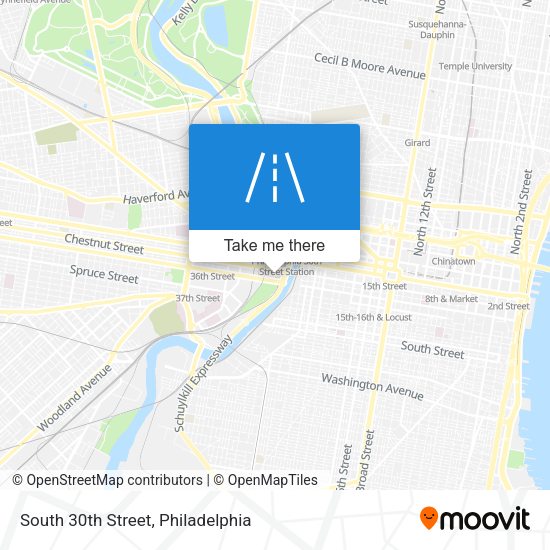 South 30th Street map