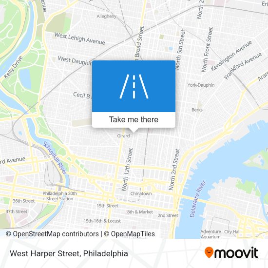 Mapa de West Harper Street