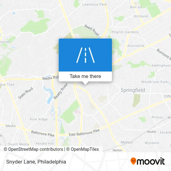 Snyder Lane map