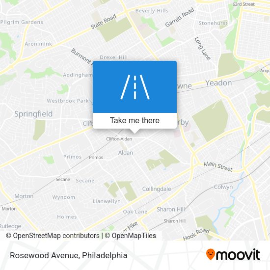 Rosewood Avenue map