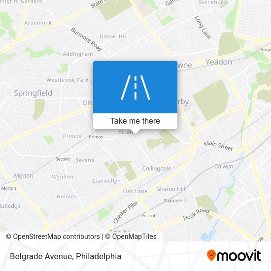 Belgrade Avenue map