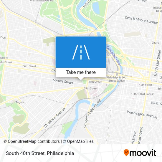 South 40th Street map