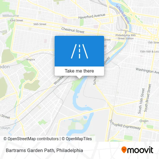 Bartrams Garden Path map