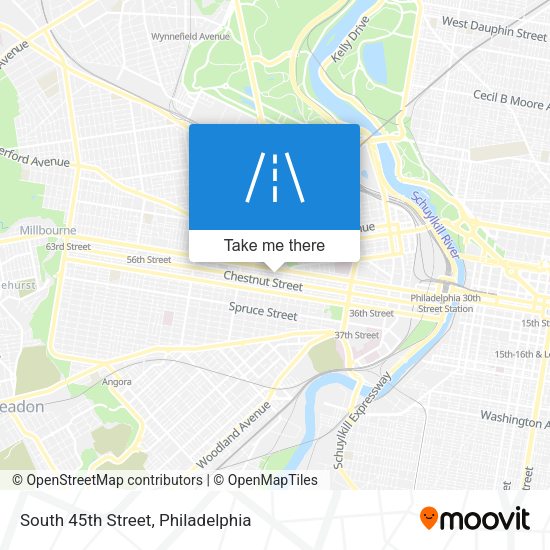Mapa de South 45th Street