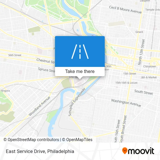 East Service Drive map