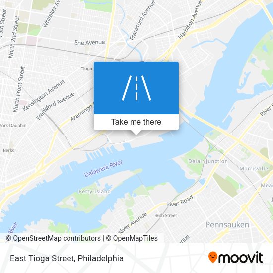 Mapa de East Tioga Street