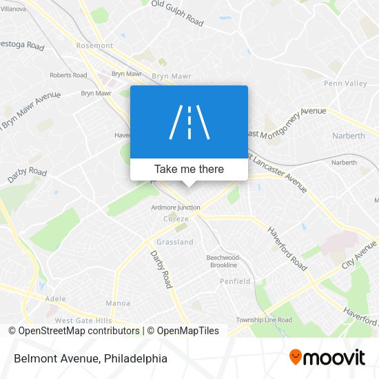 Belmont Avenue map