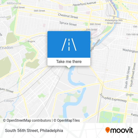 Mapa de South 56th Street