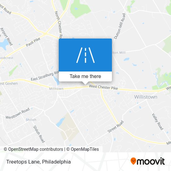 Treetops Lane map