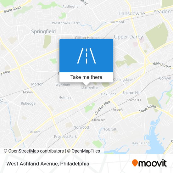 West Ashland Avenue map