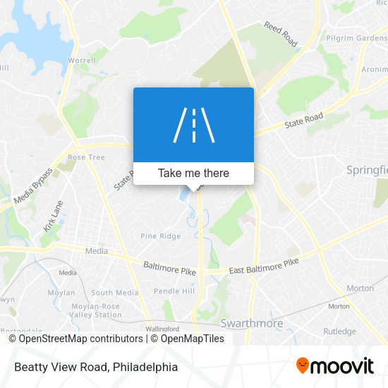 Beatty View Road map