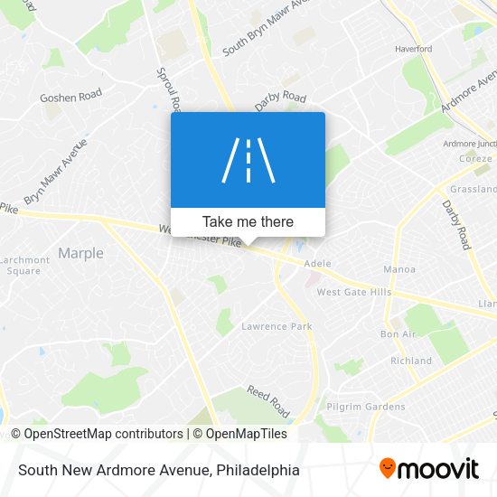 Mapa de South New Ardmore Avenue