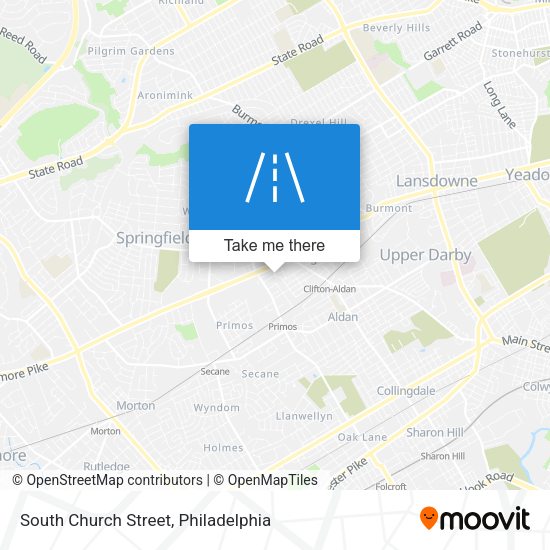 South Church Street map