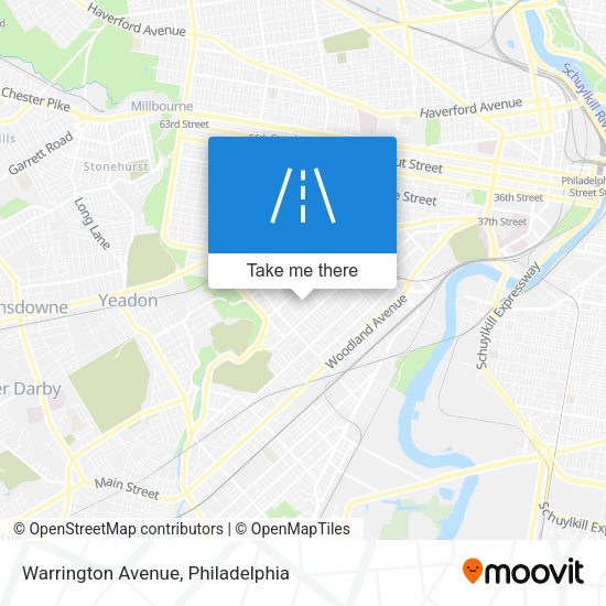 Warrington Avenue map