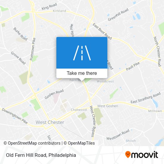 Old Fern Hill Road map