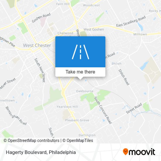 Hagerty Boulevard map