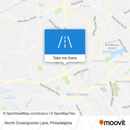 North Crownpointe Lane map