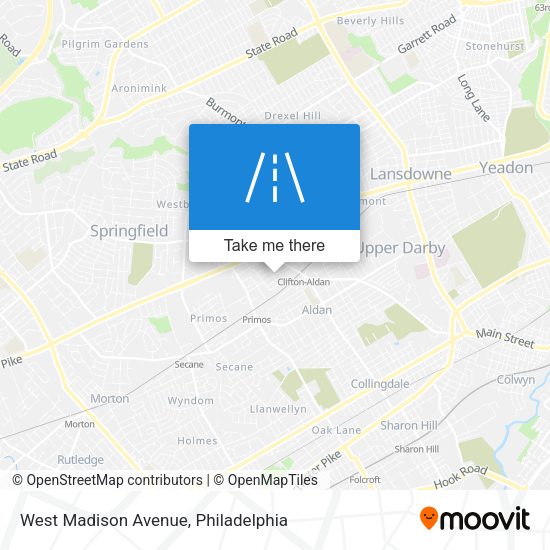 West Madison Avenue map