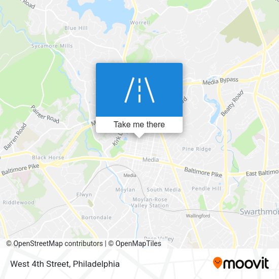 West 4th Street map