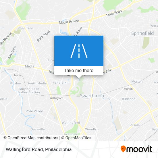 Wallingford Road map