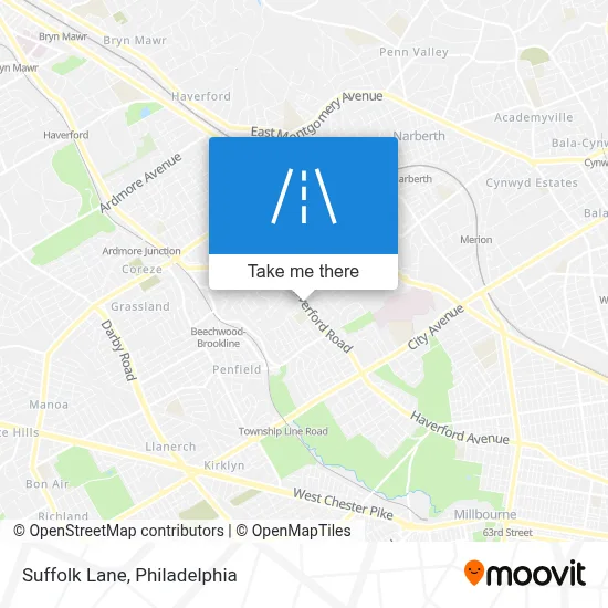 Suffolk Lane map