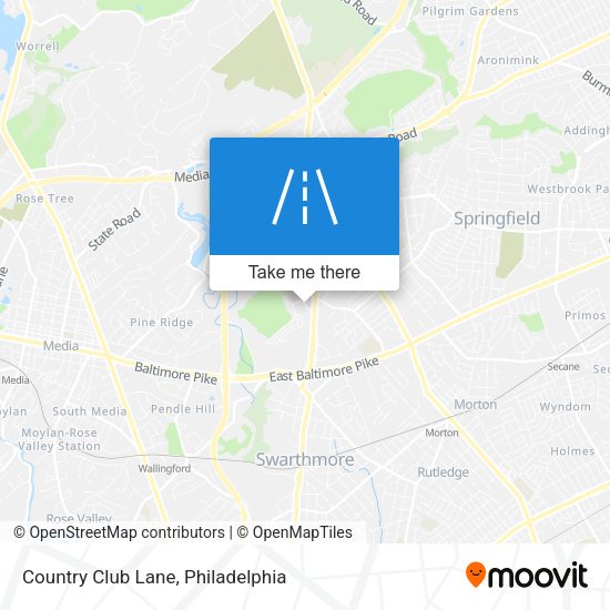 Country Club Lane map