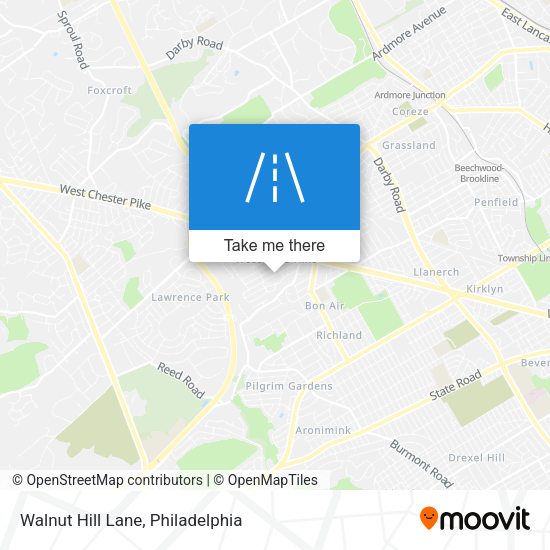 Walnut Hill Lane map