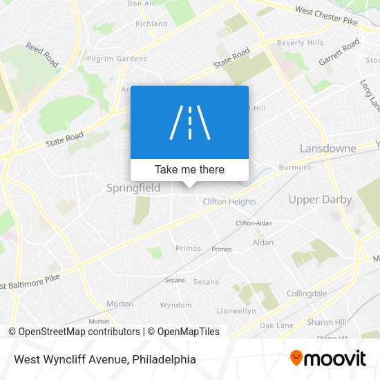 West Wyncliff Avenue map