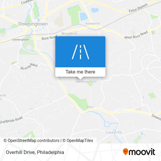 Overhill Drive map