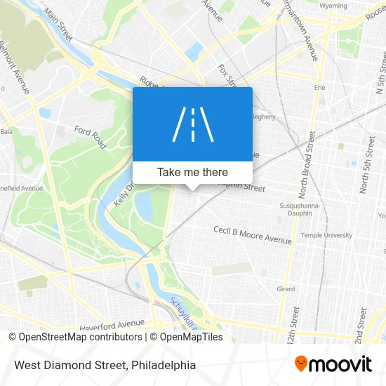 West Diamond Street map