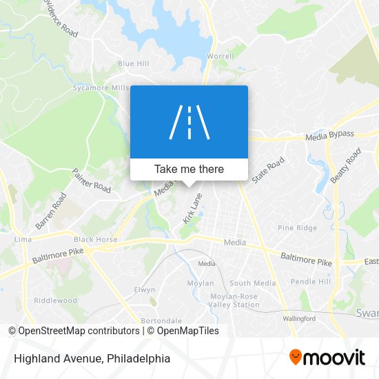 Highland Avenue map