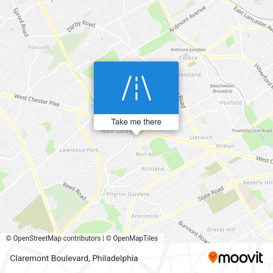 Mapa de Claremont Boulevard