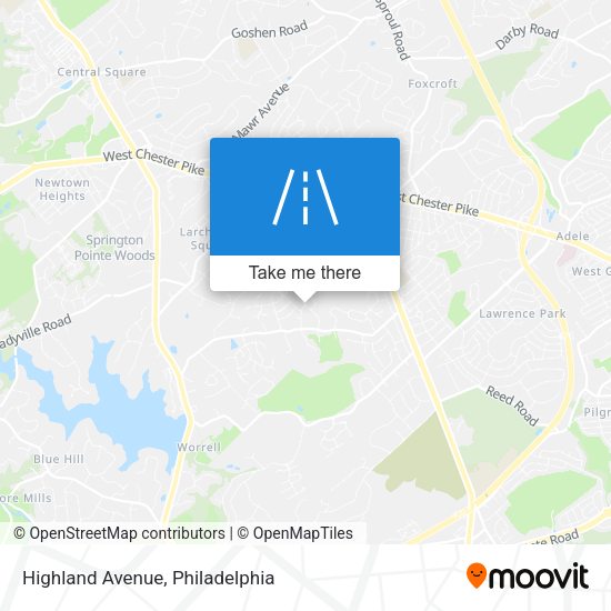 Highland Avenue map