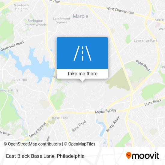 East Black Bass Lane map
