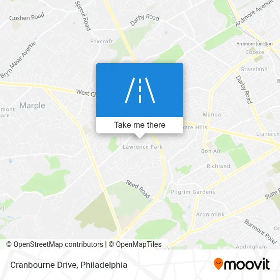 Cranbourne Drive map