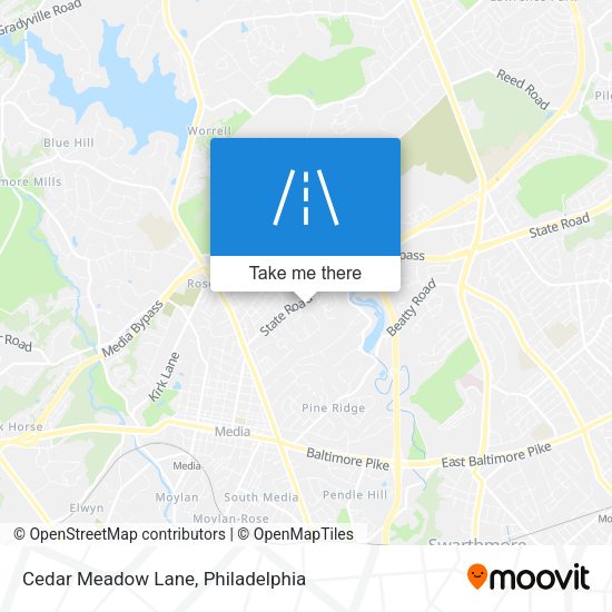 Cedar Meadow Lane map