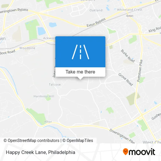 Happy Creek Lane map