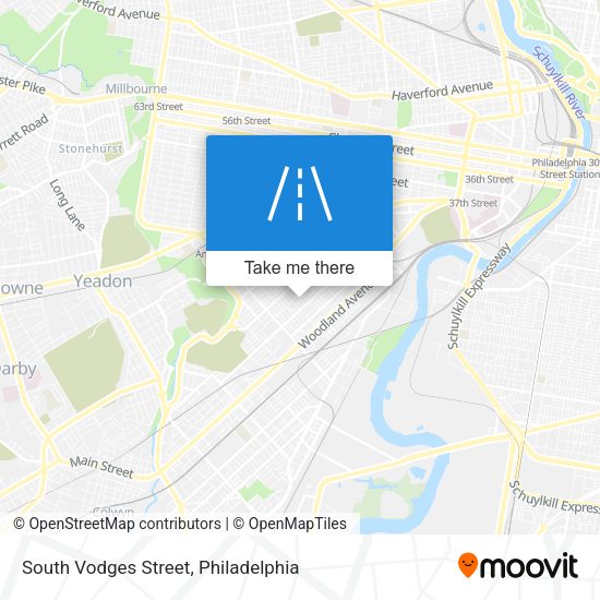 South Vodges Street map