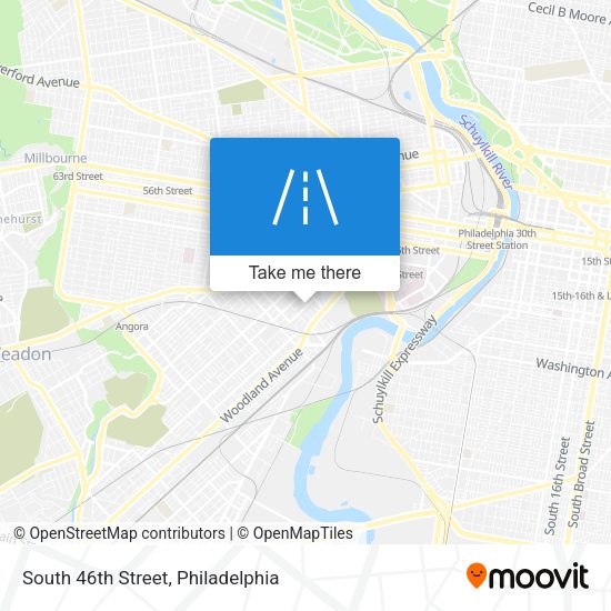 South 46th Street map