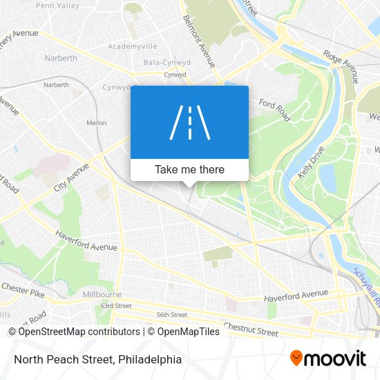 North Peach Street map