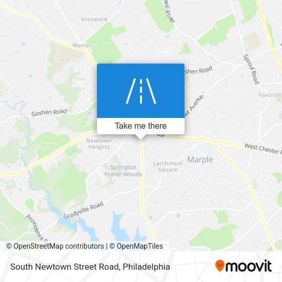 South Newtown Street Road map