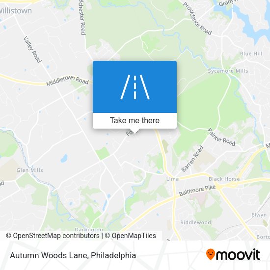Autumn Woods Lane map