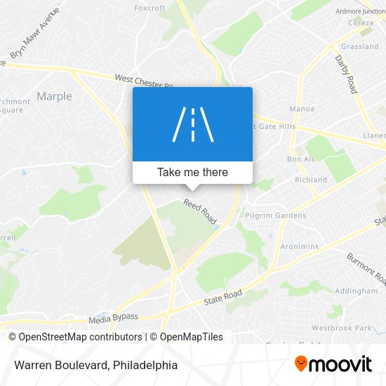 Warren Boulevard map