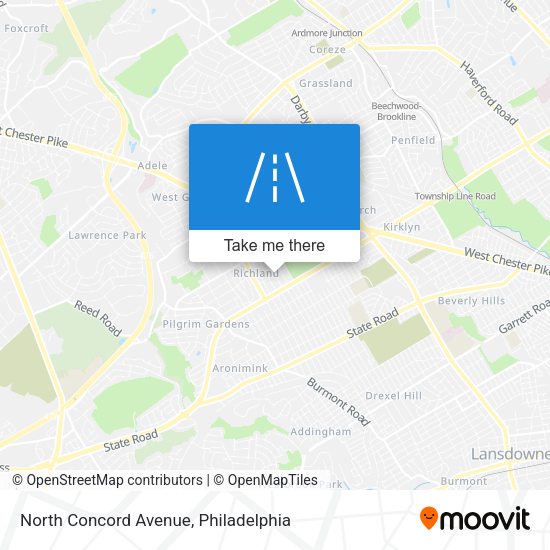 North Concord Avenue map
