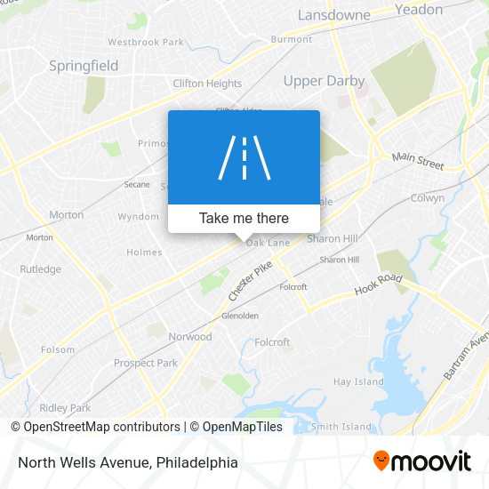 North Wells Avenue map